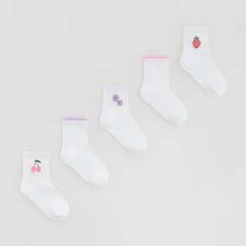 Dětská móda Reserved - Bavlněné ponožky 5 pack - bílá - 915IH-00X - 915IH-00X-K25