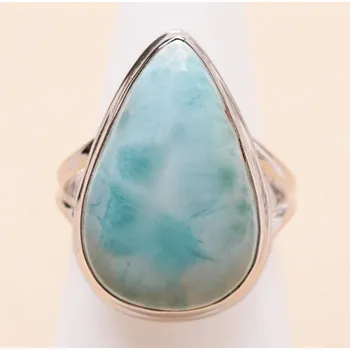 Prsten Larimar prsten stříbro Ag 925 LOT438 56 mm (US 7,5), 7,8 g
