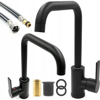 Vodovodní baterie Kuchyňská baterie stojánková Maibang SQUARE černá