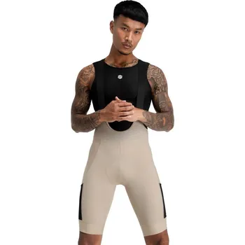 Cyklistické oblečení SIROKO Pánské kraťasy pro gravelovou cyklistiku Rocket M BÉŽOVÁ|ČERNÁ