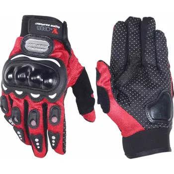 Moto rukavice MOTOCYKLOVÉ RUKAVICE YAMEI ČERVENÉ XL