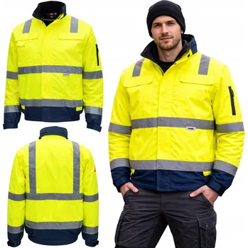 pracovní bunda Bunda Specto pilotka žlutá reflexní Odnímatelné Rukávy 3v1 velikost L
