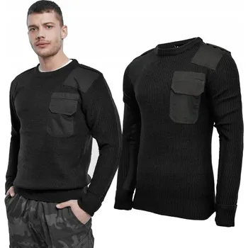 Pánský svetr Brandit svetr 5018.2.L černý kulatý velikost L