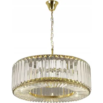 Závěsná křišťálová lampa zlatá Glamour lustr E14 Toolight Gold