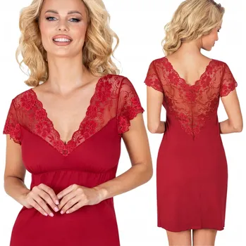 Dámská noční košile Noční košile Donna , krátký rukáv, nad kolena, velikost XXL