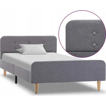 Postel Rám postele světle šedý 208 x 94 x 63 cm, pro matraci 90 x 200 cm, dřevo, MDF