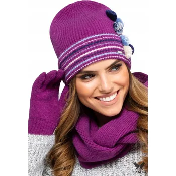 Čepice Kamea zimní čepice fialová univerzální velikost (54-60)