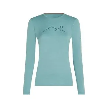 Icebreaker Merino 200 Oasis LS Crewe Rainer Ridge Women HYDRO modrá XS