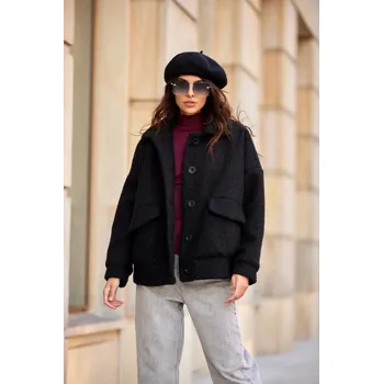 Dámská bunda KUR0027 černá - Roco Fashion L/XL