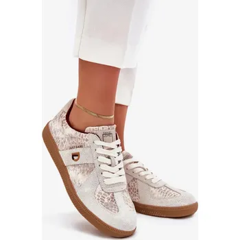 Dámské tenisky Dámské sneakers Daniel Lopez Just Dare se zvířecím vzorem – béžové Velikost: 40