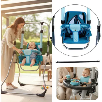 Dětská houpačka Houpačka se stojanem Zahradní Domácí pro děti Skládací pro krmení 4v1