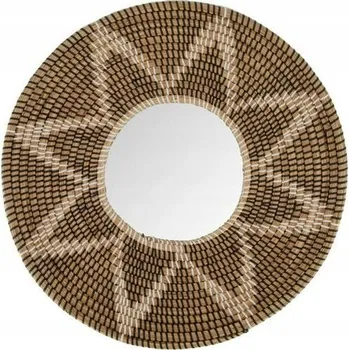 Zrcadlo ZRCADLO NA ZEĎ BOHO dekorace z mořské trávy 52 cm