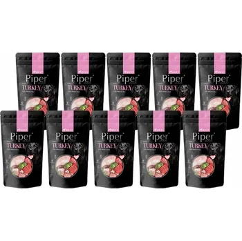 Krmivo pro psa Vlhké Krmivo pro psy Piper Animals s krůtím masem a brokolicí, sada 10 x 150 g