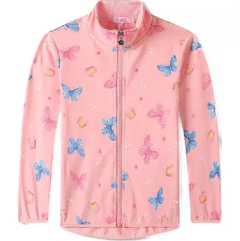 Dívčí mikina DÍVČÍ MIKINA NA ZIP MOTÝLI POHODLNÁ Barva: Světle růžová, Velikost: 98