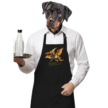 Kuchyňská zástěra Bastard Pérodaktyl zástěra Black