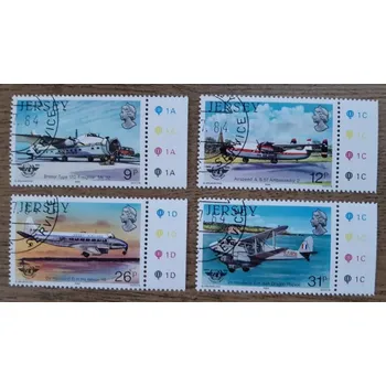 Sběratelství Jersey raz. 330/3, dějiny letectví II, 40 let ICAO, r. 1984