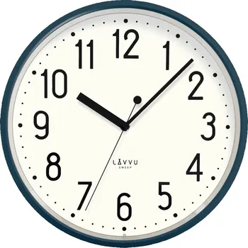Hodiny LAVVU Pastels LCS3002 - 29,5 cm - TMAVĚ MODRÁ / BÍLÁ - Nástěnné hodiny