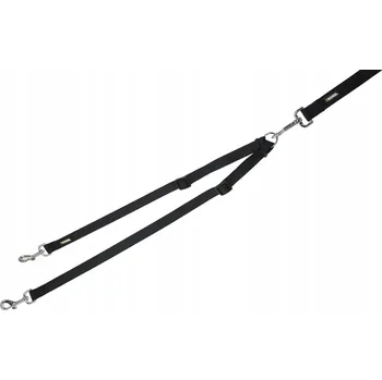 Vodítko pro psa Vodítko pro psa Miami s rozbočovačem, 40 - 70 cm x 20 mm, černé, Kerbl