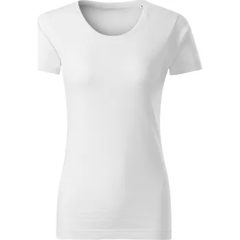 Dámské tričko MALFINI Dámské tričko Malfini z organické bavlny a provedení Slub 150 g/m Barva: Bílá, Velikost: L
