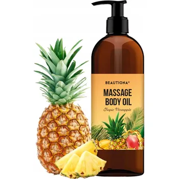 Masážní přípravek MASÁŽNÍ OLEJ NA TĚLO A OBLIČEJ TROPICKÝ ANANAS 500 ML BEAUTIONA