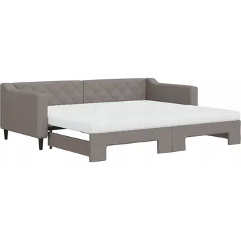Pohovka Rozkládací pohovka 2 v 1, taupe, 223 x 100 x 67 cm, s matracemi 90 x 200 cm