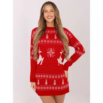 Dámský svetr Jumper MI SW 20298.97 červená jedna velikost