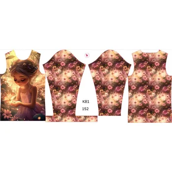 Panel na dětské termo tričko s dlouhým rukávem 152 víla září