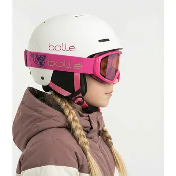 Lyžařská helma BOLLÉ B-FUN s brýlemi BOLLÉ ROCKET Pink Bear Bílá 48-51 cm