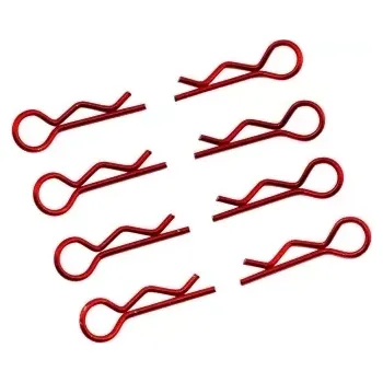 RC náhradní díl Ultimate Racing Sponky karoserie malé 1/10 - pravé a levé po 4ks. - červené