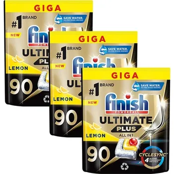 Tableta do myčky Finish Ultimate Plus All in 1 kapsle do myčky nádobí Lemon 90 ks