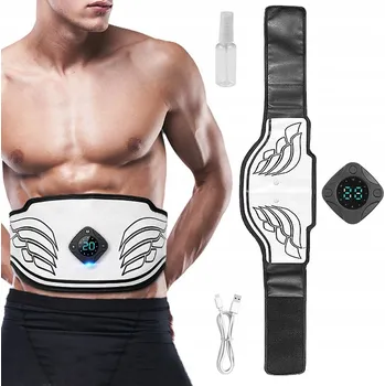 ELEKTROSTIMULÁTOR BŘIŠNÍCH SVALŮ ZEŠTÍHLUJÍCÍ PÁS EMS STIMULÁTOR