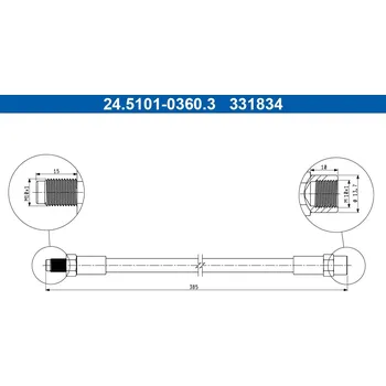Brzdová hadice Brzdová hadice ATE 24.5101-0360.3
