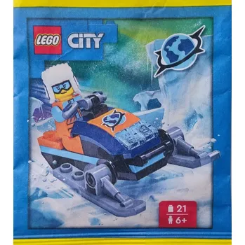 Stavebnice LEGO LEGO CITY FIGURKA ŘIDIČE A SNĚŽNÝ SKÚTR CTY1690 952312 SÁČEK