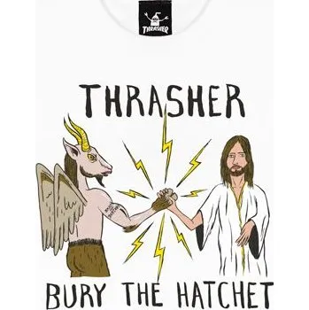 Pánské oblečení thrasher Pánské triko (toy machine) b.t.h. tee white