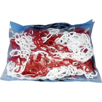 Řetěz Bílo-červený plastový vymezovací řetěz - 0,6 x 250 cm