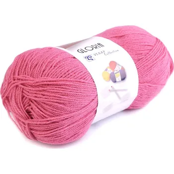 Příze Pletací příze Gloria 50 g, střední, 3 (52034) růžová