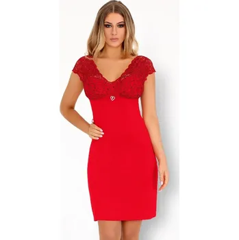 Vzrušující košilka Crossina red - LivCo Corsetti červená S/M