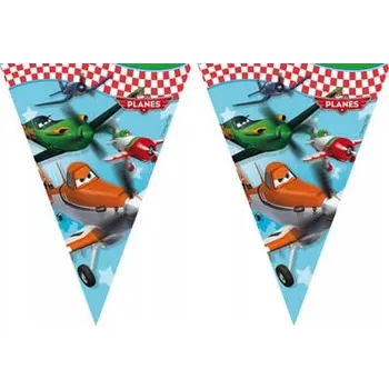 Vlajková girlanda Letadla plastová 230cm