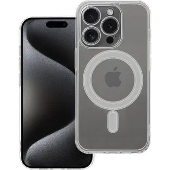 Náhradní kryt pro mobilní telefon Kryt Clear Mag Cover Case S ochranou fotoaparátu s Magsafe iPhone 15 Pro Průsvitný