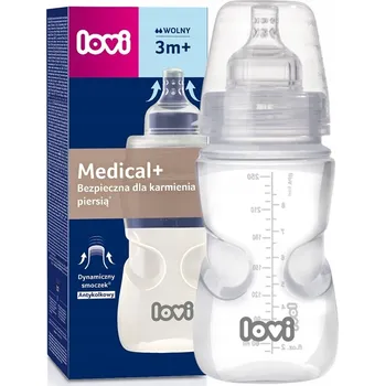 Kojenecká láhev LOVI kojenecká láhev MEDICAL 250 ml dudlík 3m+ SUPERvent