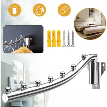 Věšák VĚŠÁK FAJKA NA ZEĎ MASIVNÍ DO KOUPELNY KUCHYNĚ 7 HÁČKŮ 40cm