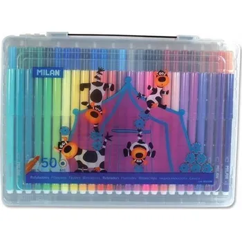 Fixy MILAN , 50 barev, v plastovém pouzdře
