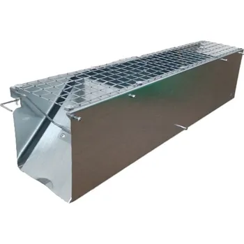 Hubení hlodavce Past potkan, 2 dvířka, průchozí 60x14x13cm