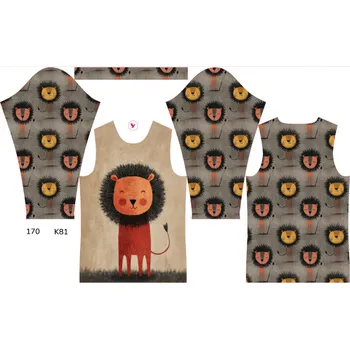 Panel na dětské termo tričko s dlouhým rukávem 170 šťastný lvíček