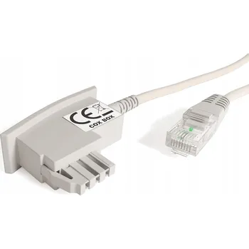 Datový kabel COXBOX 12 m DSL kabel pro Fritzbox, Speedport, Easybox - bílý kabel TAE RJ45