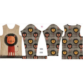 Panel na dětské termo tričko s dlouhým rukávem 152 šťastný lvíček