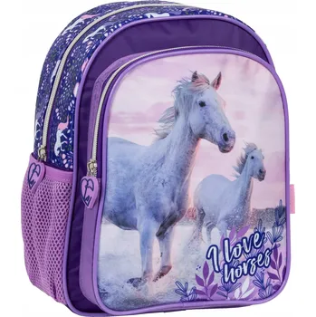 Školní batoh Vícekomorový Školní batoh Derform fialový, růžový