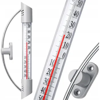 Domácí teploměr Okenní teploměr Karwil stříbrný