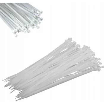 Stahovací páska Upínací pásky 150X2,5Mm - Bílé Plastové, 100 Ks/Obal, Stahovací Pásky