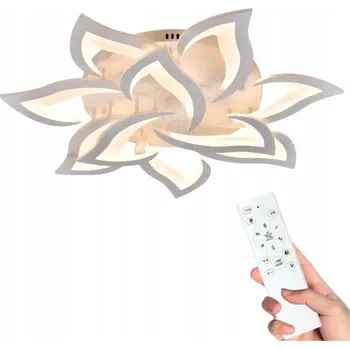 Krásné LED stropní svítidlo lotosový květ 10 kruhů prémiový lustr